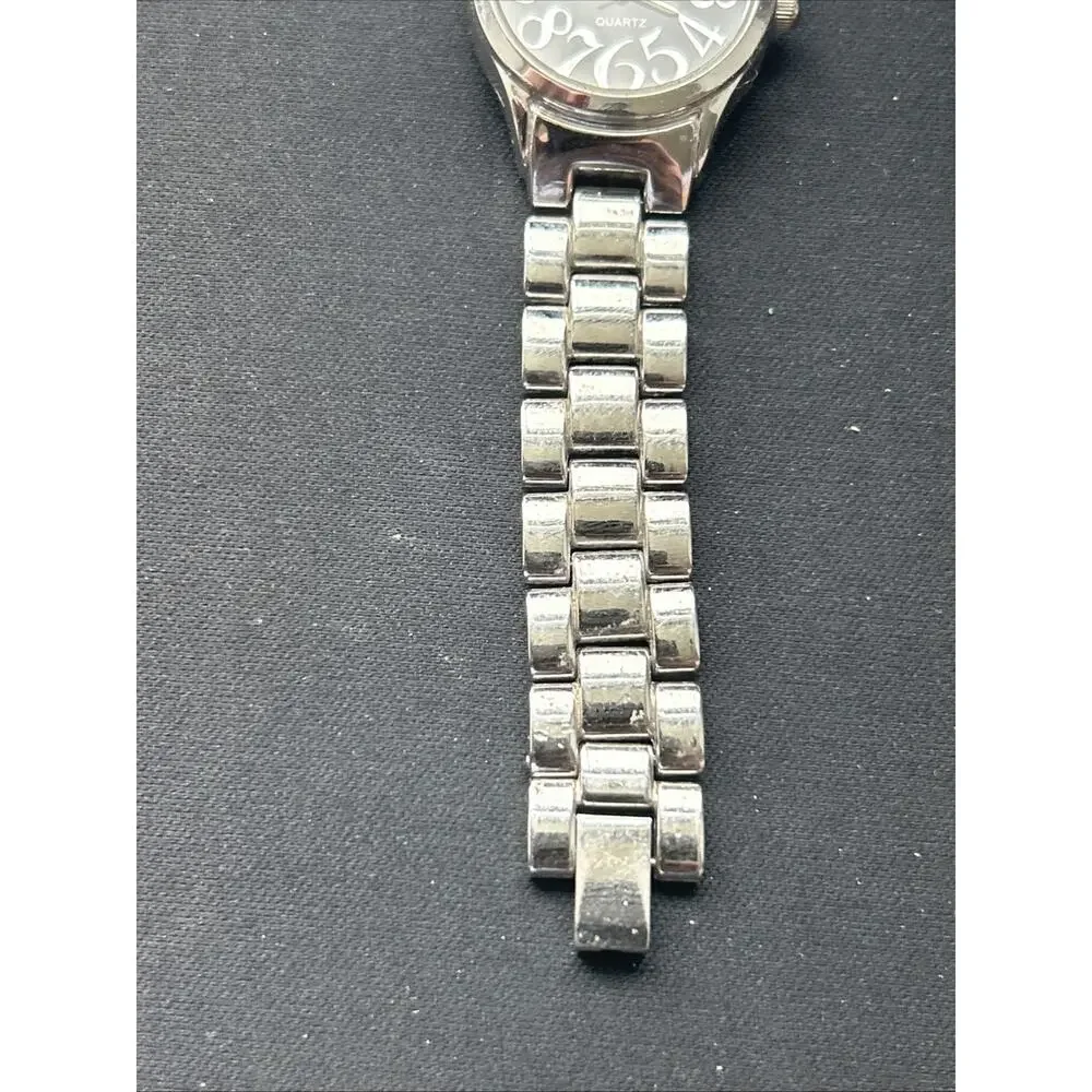 Mudd Black Dial Silver Tone Women’s Quartz Watch